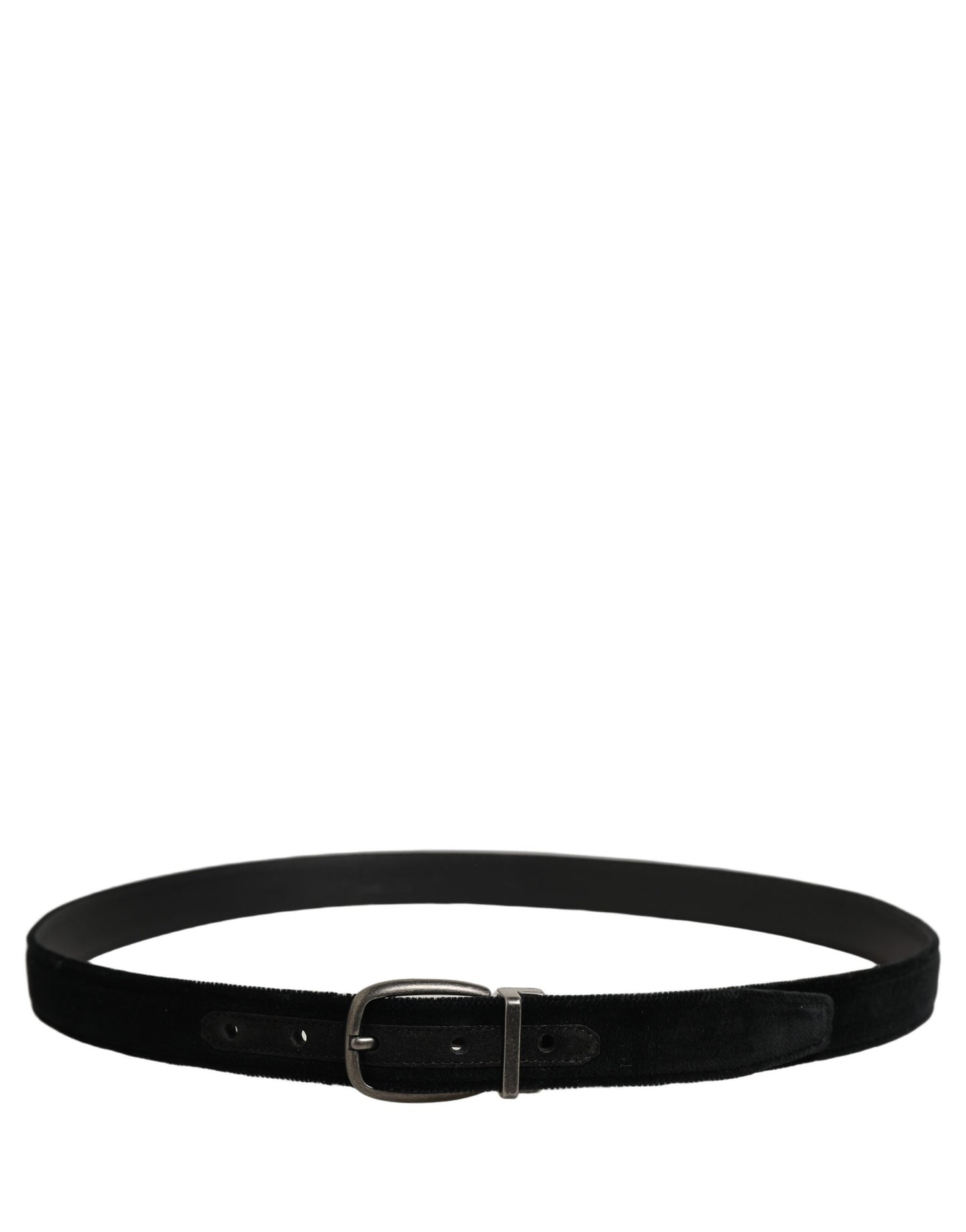 Black Cotton Metal Buckle Classic Men Belt