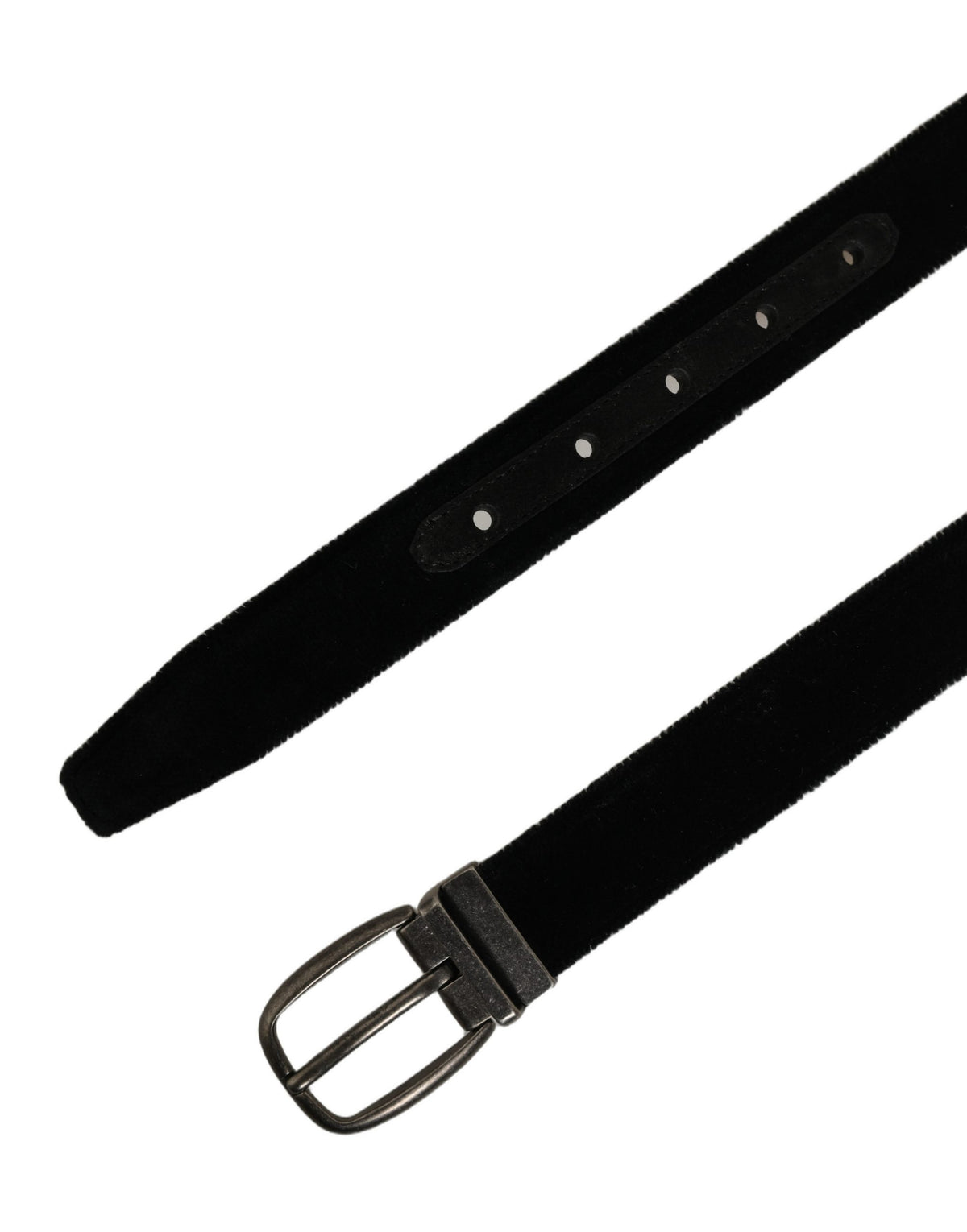 Black Cotton Metal Buckle Classic Men Belt