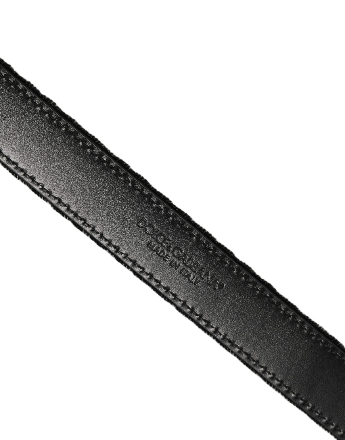 Black Velvet Silver Tone Metal Buckle Belt