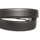 Dark Gray Leather Metal Buckle Classic Belt