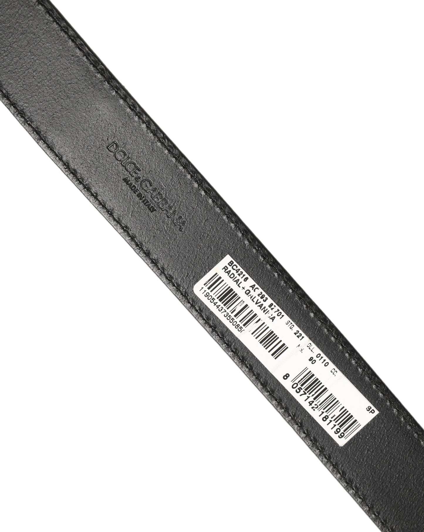 Dark Gray Leather Metal Buckle Classic Belt