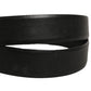 Black Calf Leather Classic Silver Buckle Belt