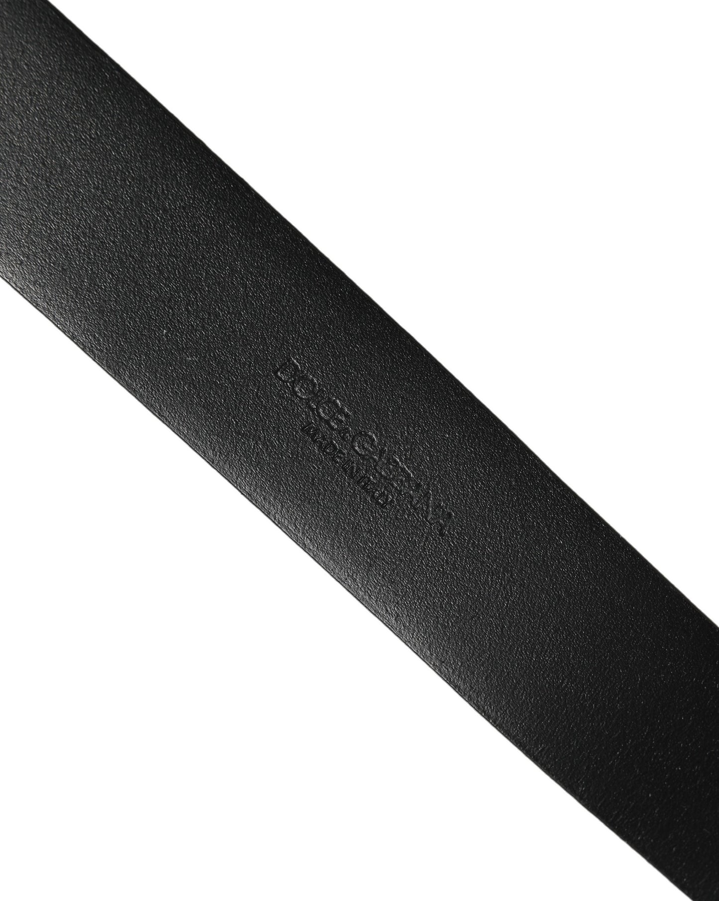 Black Calf Leather Classic Silver Buckle Belt