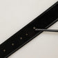 Black Patent Leather Silver Metal Buckle Belt