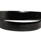 Black Classic Leather Silver Tone Buckle Belt