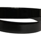 Black Classic Leather Silver Tone Buckle Belt