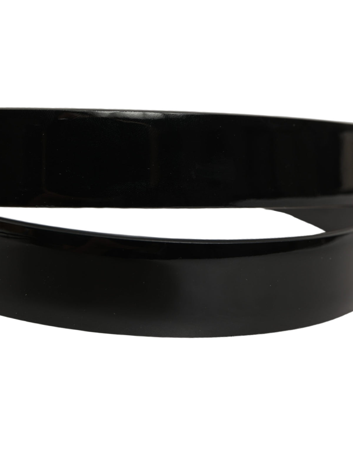 Black Classic Leather Silver Tone Buckle Belt