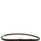 Brown Leather Double Wrap Metal Buckle Belt