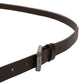 Brown Leather Double Wrap Metal Buckle Belt