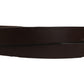 Brown Leather Double Wrap Metal Buckle Belt
