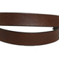 Brown Leather Silver Tone Metal Buckle Belt
