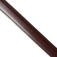 Dark Brown Woven Leather Metal Buckle Belt