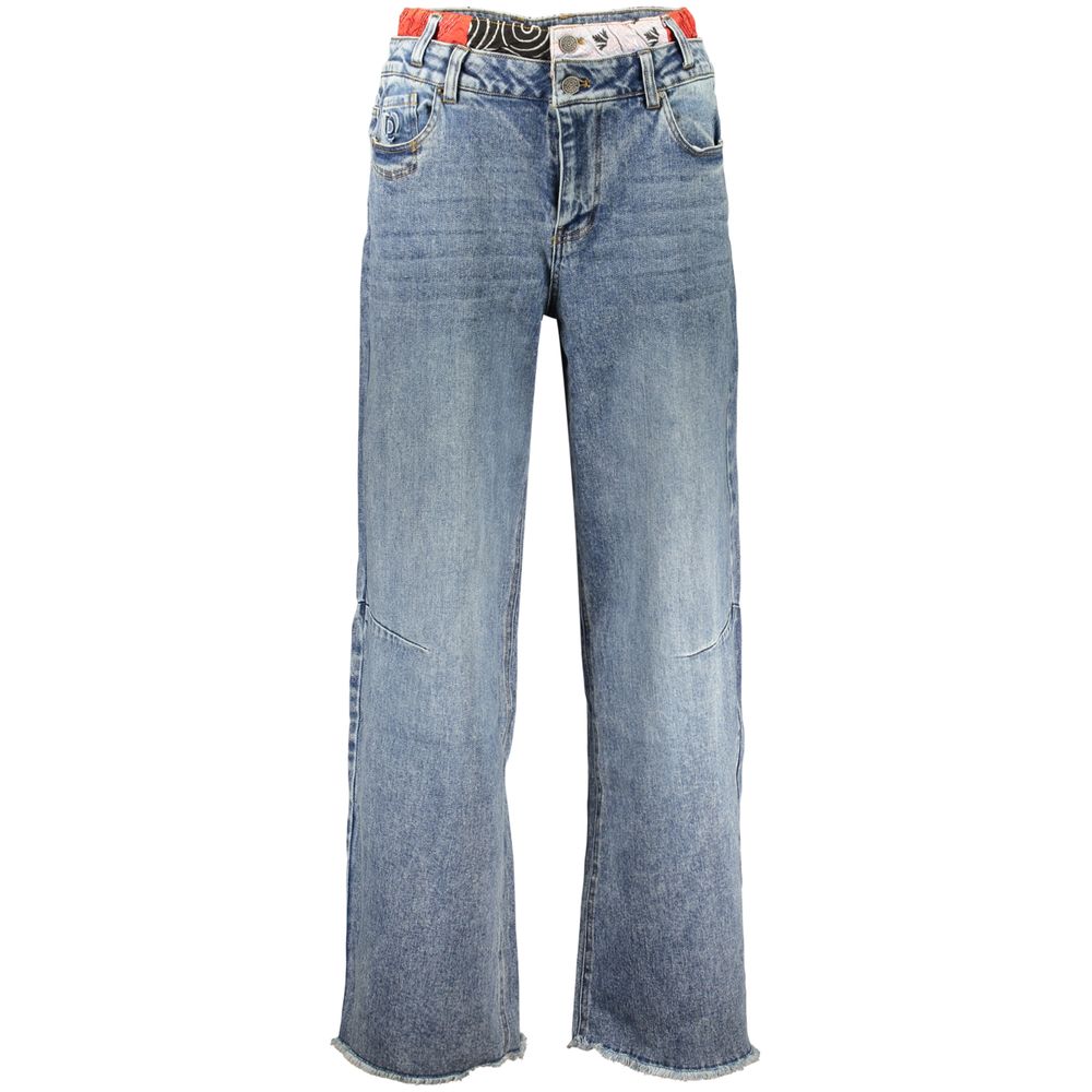 Blue Cotton Womens Jeans