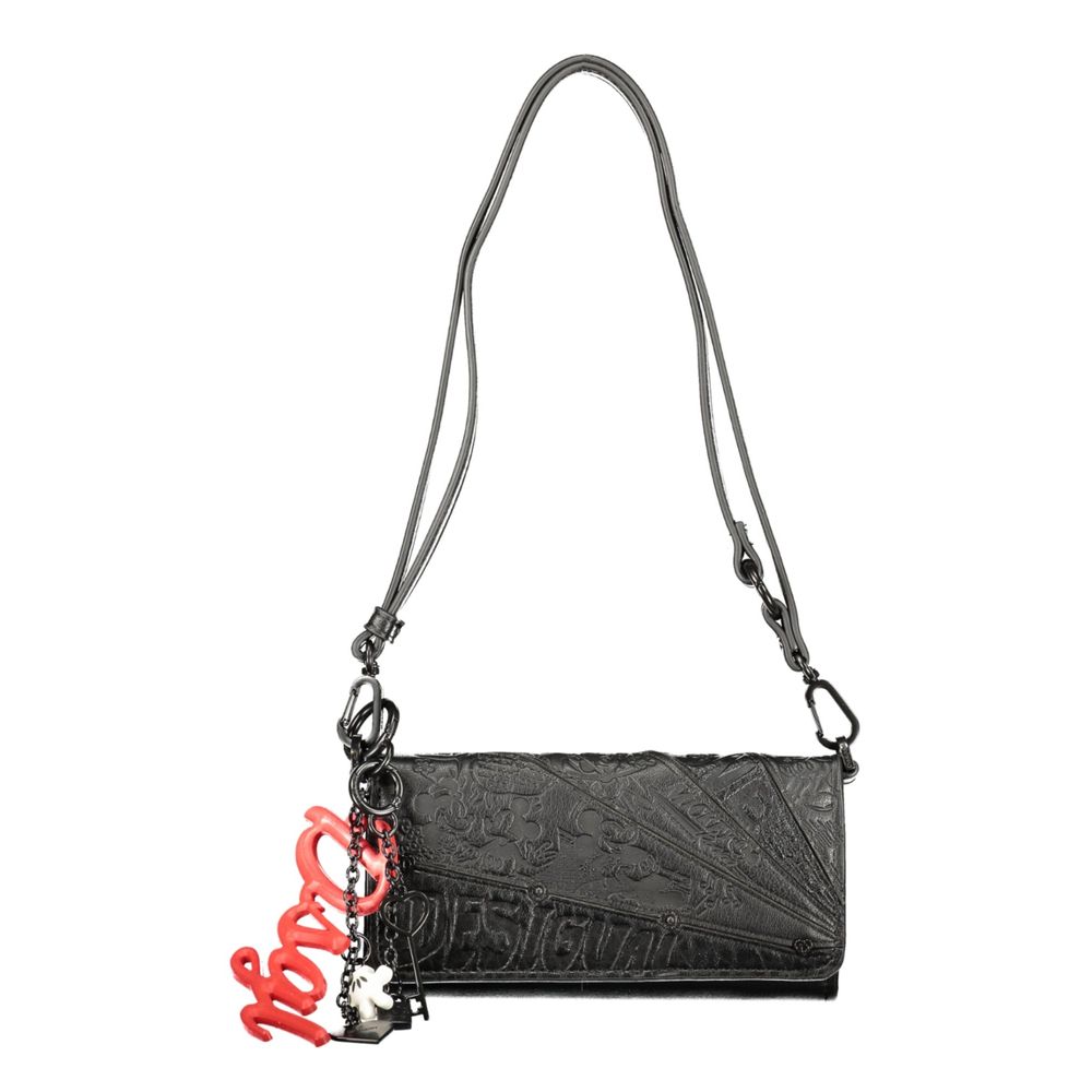 Black Polyurethane Women's Wallet