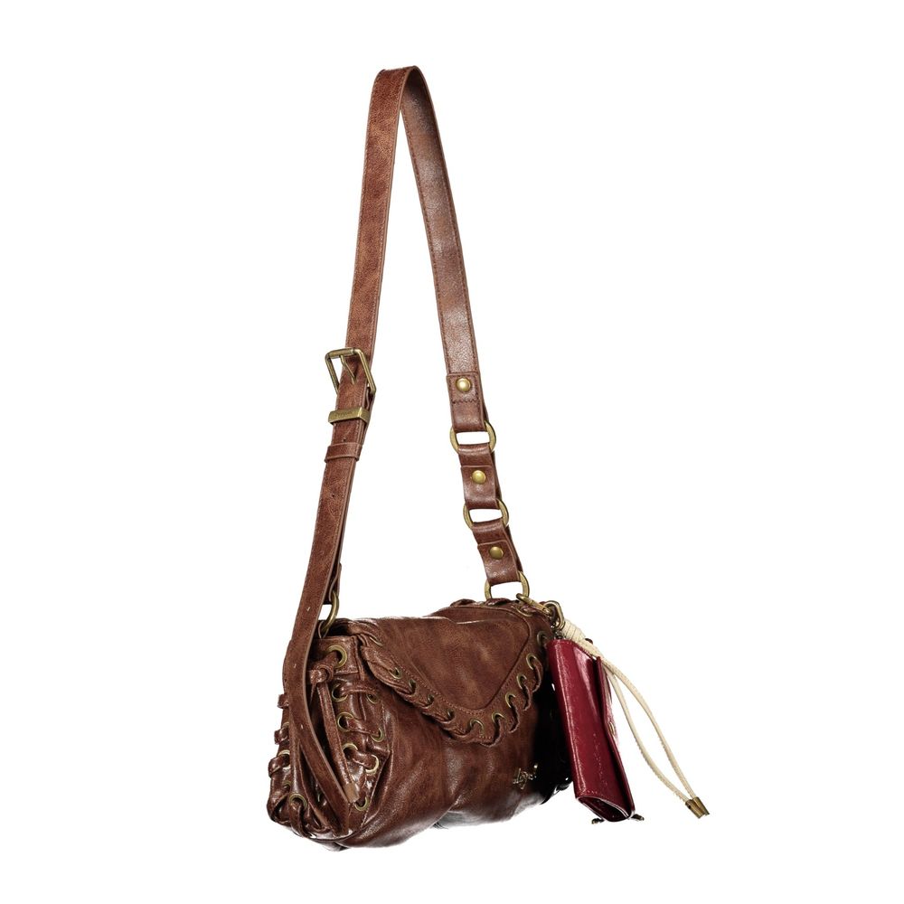 Brown Polyurethane Women's Bag