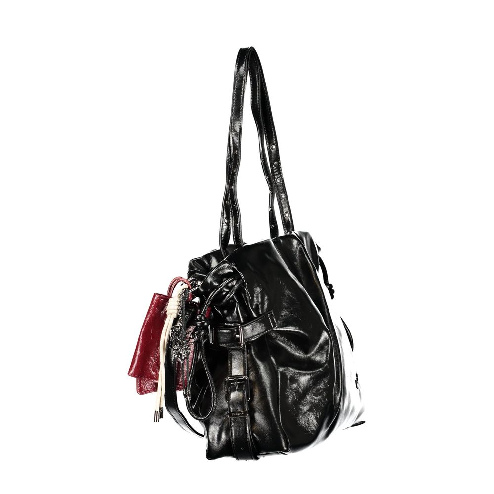 Black Polyurethane Women's Bag