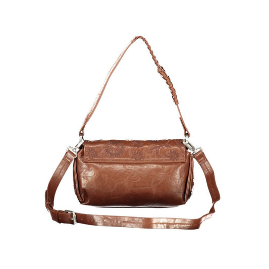 Brown Polyurethane Womens Bag