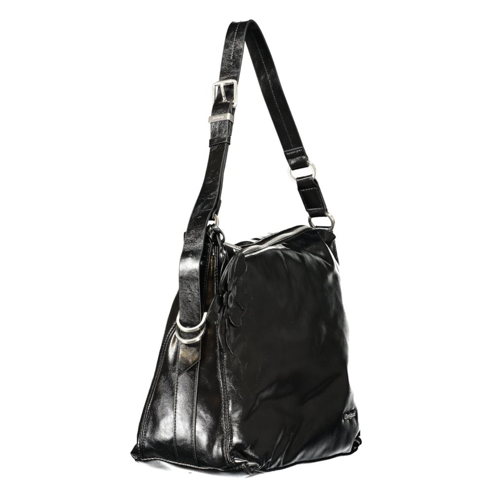 Black Polyurethane Women's Bag