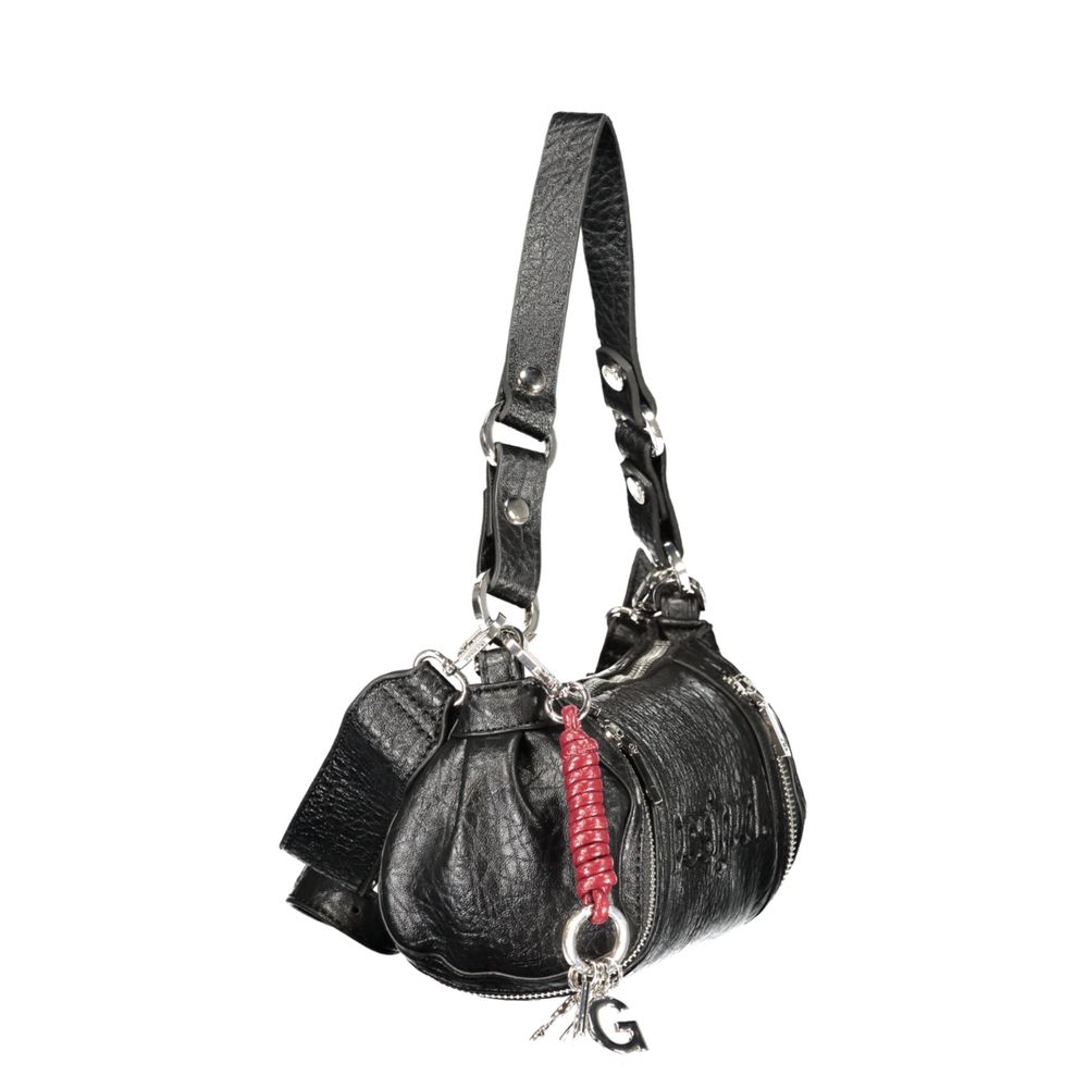 Black Polyurethane Women's Bag