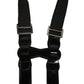 Black Adjustable Silver Metal Clips Suspenders