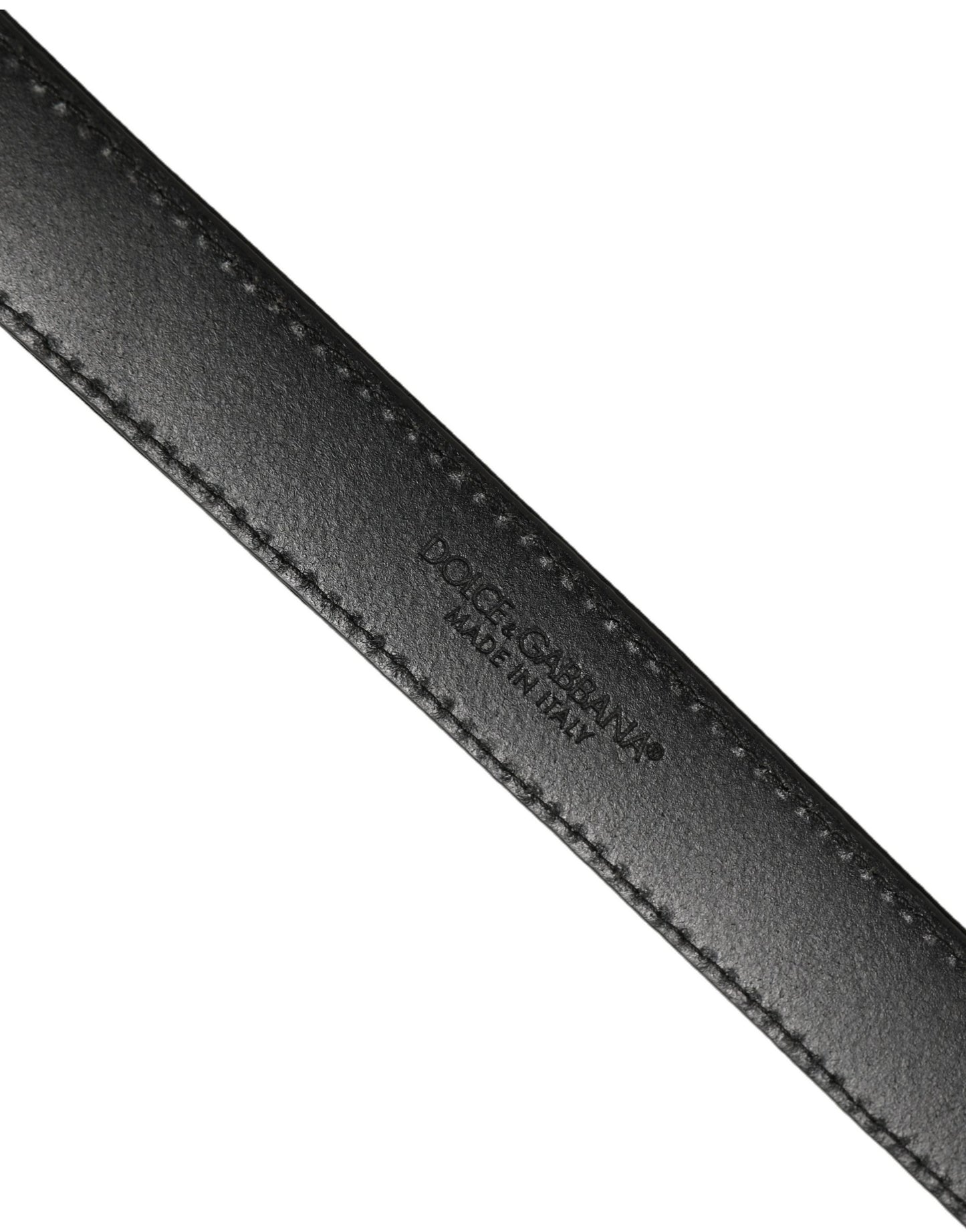Black Canvas Leather Gold Metal Buckle Belt