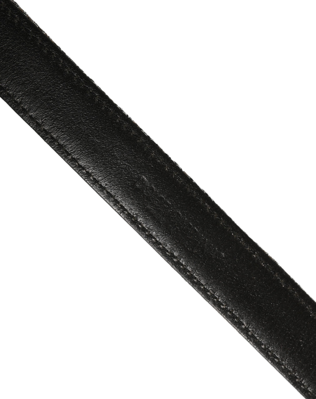 Silver Black Floral Jacquard Metal Buckle Belt