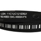 Black Fabric Leather Barcode Silver Buckle Belt