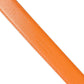 Orange Leather Silver Tone Metal Buckle Belt