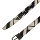 Black Ivory Silver Tone Metal Buckle Belt