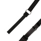 Men Black Nylon Webbing Plastic Buckle Belt