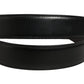 Black Classic Leather Silver Tone Buckle Belt
