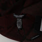 Dark Red Modal Frayed Edge Lace Stole Scarf