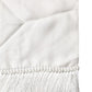 Men White Silk Fringed Edge Lace Stole Scarf
