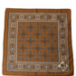 Brown Geometric Pocket Square Foulard Scarf