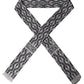 Gray Baroque Silk Fringed Skinny Foulard Scarf