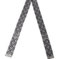 Gray Baroque Silk Fringed Skinny Foulard Scarf