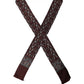 Burgundy Skinny Twilly Fringed Foulard Scarf