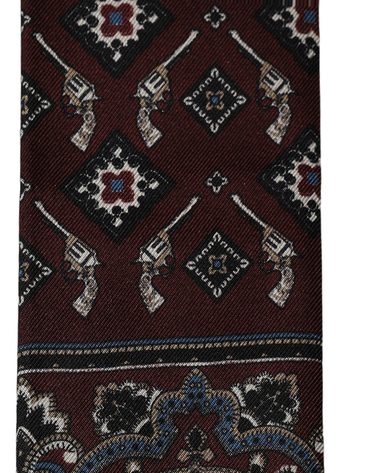 Burgundy Skinny Twilly Fringed Foulard Scarf