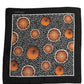 Black Silk Orange Pocket Square Foulard Scarf