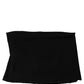 Men Black Viscose Knitted Neck Warmer Scarf