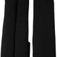 Men Black Wool Knitted Skinny Foulard Scarf