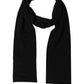 Black Wool Knitted Neck Shawl Foulard Scarf
