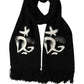 Black Cashmere Knitted Fringed Foulard Scarf