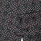 Black Silk Geometric Fringed Neck Shawl Scarf