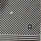Black White Geometric Silk Neck Shawl Scarf