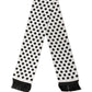 Black White Polka Dot Fringed Lace Stole Scarf