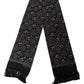 Black Silk Floral Paisley Fringed Shawl Scarf