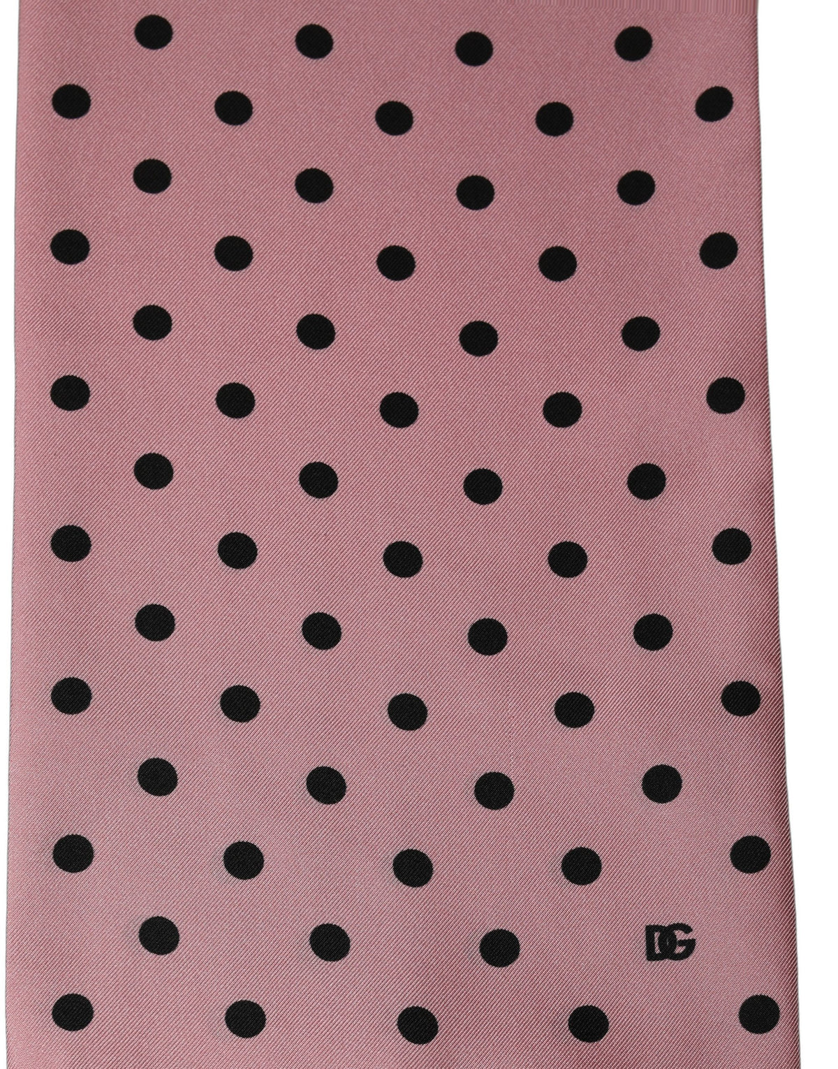 Pink Polka Dot Silk Fringed Lace Stole Scarf