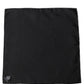Men Black Silk Pocket Square Foulard Scarf
