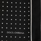 Black Polka Dot Pocket Square Foulard Scarf